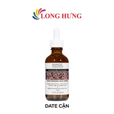 Serum Tế Bào Chết Hóa Học Advanced Clinicals 10% Glycolic + Lactic Acid - Giá 549k