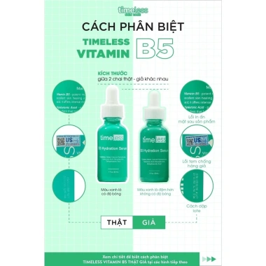Serum Timeless Vitamin B5 30ml - Cấp nước, cấp ẩm sâu, phục hồi da, làm mịn 6