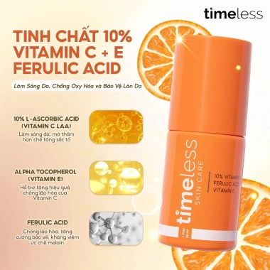 Serum Timeless Vitamin C 20% LAA + E + Ferulic Acid 30ml Dưỡng trắng da, giảm thâm, 449.000₫ 4