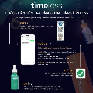 Serum Timeless Vitamin C 20% LAA + E + Ferulic Acid 30ml Dưỡng trắng da, giảm thâm, 449.000₫ 7
