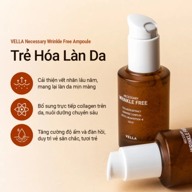 Serum VELLA Wrinkle Free 30ml – Phục hồi, dưỡng mịn, giảm nếp nhăn, chỉ 420.000₫