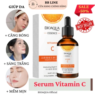 Serum Vitamin C Bioaqua 100ml Dưỡng ẩm Căng bóng Sáng da Kiềm dầu Chính hãng Giá ưu đãi 197.340 VND