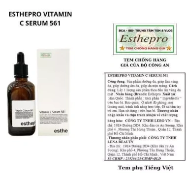 Serum Vitamin C Esthepro 100ml - Dưỡng trắng da, giá 205.000, giảm 61k, da sáng mịn