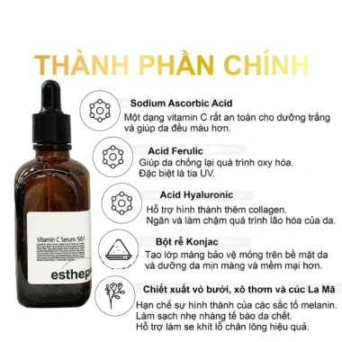 Serum Vitamin C Esthepro 100ml - Dưỡng trắng da, giá 205.000, giảm 61k, da sáng mịn 2