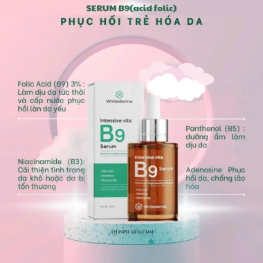 Serum WhiteDerma B9 50ml - Phục hồi da nhạy cảm, dưỡng sáng, giảm thâm, giá ưu đãi 820.000₫