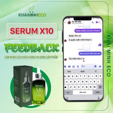 Serum X10 50ml Khải Minh Eco - Làm Dịu, Phục Hồi, Dưỡng Trắng Sáng Da, 109k 6