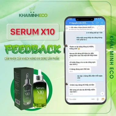 Serum X10 50ml Khải Minh Eco - Làm Dịu, Phục Hồi, Dưỡng Trắng Sáng Da, 109k 9