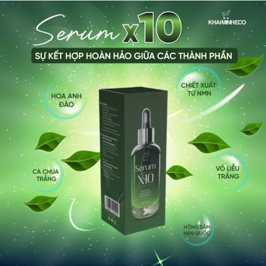 Serum X10 Thuần Chay - Tặng Kem Mụn Nano Curcumin, Sạch Mụn, Căng Bóng, Trắng Hồng, Chỉ 119k (Giảm 32k) 3 Serum X10 Thuần Chay - Tặng Kem Mụn Nano Curcumin, Sạch Mụn, Căng Bóng, Trắng Hồng, Chỉ 119k (Giảm 32k) 3