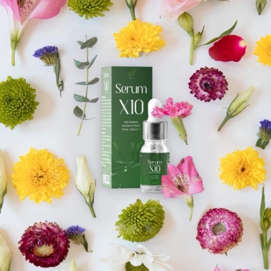 Serum X10 Thuần Chay - Tặng Kem Mụn Nano Curcumin, Sạch Mụn, Căng Bóng, Trắng Hồng, Chỉ 119k (Giảm 32k)
