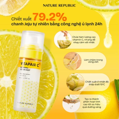 Serum Xịt 2in1 Dưỡng Sáng Căng Bóng Nature Republic Vitapair C 80ml 397.000 VND 3