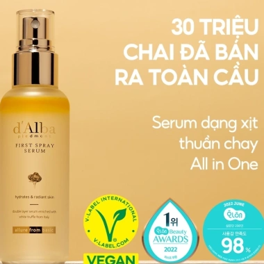 Serum xịt khoáng d'Alba White Truffle 50ml-100ml Dưỡng ẩm Chống lão hoá 319k 2