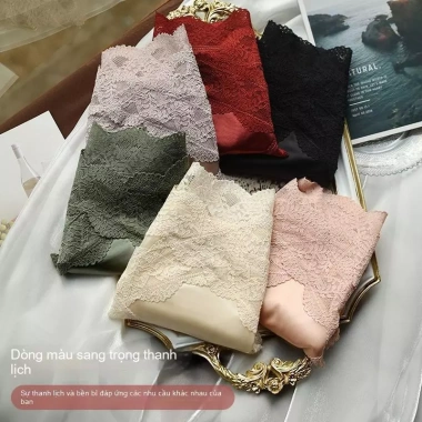 Set 1-3 Quần Lót Ren Nữ Cao Cấp Su Lụa Ren hoa Thoáng mát Plus Size M-XL Xiagunai 2.438