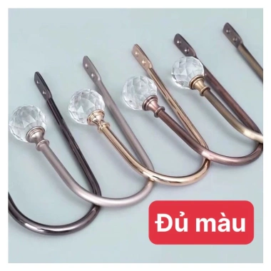 Sét 1 cặp móc vén rèm pha lê cao cấp, dây vén & buộc rèm cửa - 100.000 VND