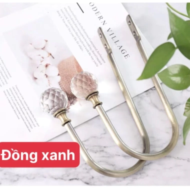 Sét 1 cặp móc vén rèm pha lê cao cấp, dây vén & buộc rèm cửa - 100.000 VND