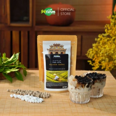Set 1 pha 5 ly Trà sữa trân châu 94farm Giá chỉ 25.500đ, ngon, thơm, chuẩn vị