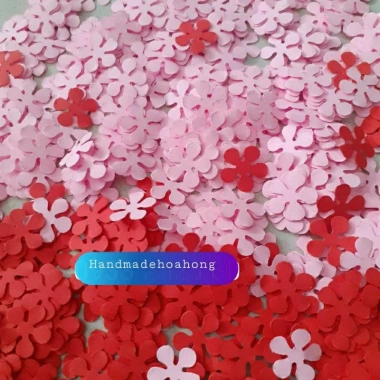 Set 1 SET HOA GIẤY 5 CÁNH Hoa Mai và Hoa Đào 2.3cm-1.5cm Dùng Trang Trí Thiệp 8/3, Sinh Nhật - Giá Ưu Đãi 28,800₫