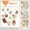 Set 10 Charm 3D Giao Ngẫu Nhiên Gắn Dép PVC Tone Nâu-Kem - 35.000 VND