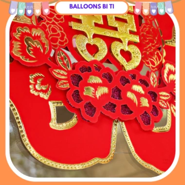 Set 10 Chữ Hỷ Dán Xe Đám Cưới - Trang Trí Phòng Cưới, Dán Tường, Giá 15.000đ 3 Set 10 Chữ Hỷ Dán Xe Đám Cưới - Trang Trí Phòng Cưới, Dán Tường, Giá 15.000đ 3
