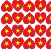 Set 10 Decal cờ đỏ sao vàng dán mặt, má - Tem cờ Tổ Quốc, dùng cho bóng đá, chào mừng 2/9, chỉ 8.000đ 10