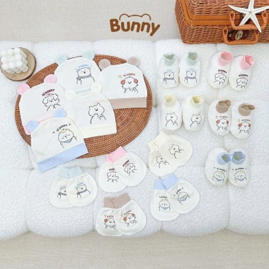 Set 10 Đôi Bao Tay, Bao Chân, Mũ Bunny Sơ Sinh Petit Bảng Màu In Hình Siêu Xinh - Giá Ưu Đãi 373.500₫ 4