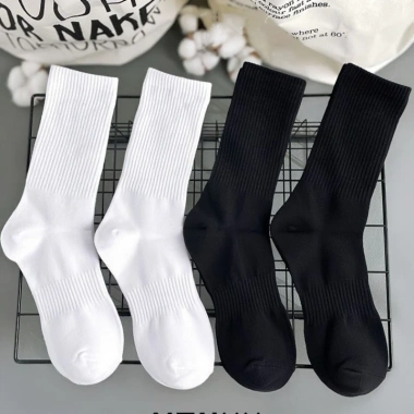 Sét 10 đôi tất cổ cao nam nữ - 5 đôi dài dệt kim co dãn, chỉ 38.000 VNĐ