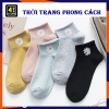 Set 10 Đôi Tất & Vớ Hoa Cúc Nhiều Màu, Thể Thao Cổ Ngắn, Vải Dệt Kim ms20 - Giá 41.900 VNĐ