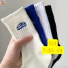 Sét 10 Đôi Tất Vớ Nam Nữ Cao Cổ, Vải Mềm Dày Thoáng Khí, Giá Chỉ 34.000