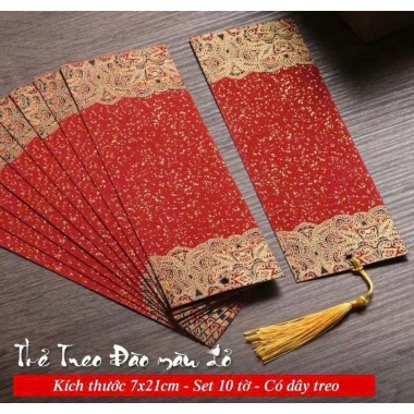 Set 10 giấy xuyến viết thư pháp 7×21cm kèm tua rua treo trang trí giá ưu đãi 49.000₫ 7