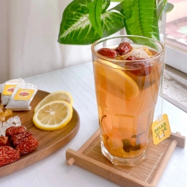 SET 10 gói trà Lipton thảo mộc cam thảo xí muội giảm giá 79.000, vị thanh mát