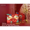 Set 10 hộp giấy đựng bánh dứa, bánh kẹo Tết song mã Phát Lộc size Trung
