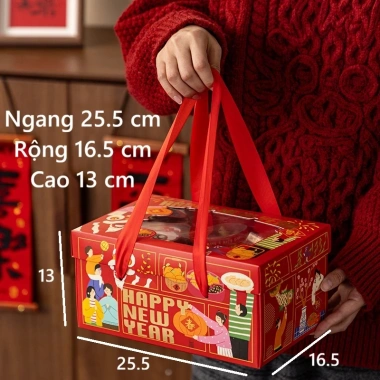 Set 10 hộp giấy quà Tết cao cấp - Túi đựng bánh mứt, giá ưu đãi 160.000đ 2