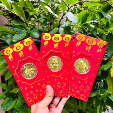 Set 10 Hộp Lì Xì Mạ Vàng Con Ngựa Tết 2.026 - Quà Tặng Phong Thủy Độc Đáo