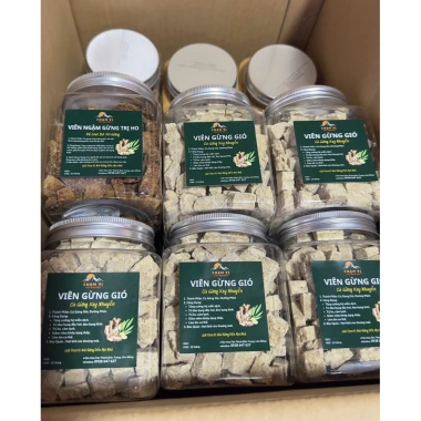Set 10 hũ 300g Viên Gừng, Viên Ngậm, Trà Gừng Gió – Vị Tây Nguyên, Thơm Cay Ấm Lòng, Giá 799.000₫