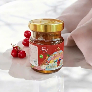 Set 10 Hũ Yến Ngọc Khánh Tổ Yến Chưng Sẵn 35% 70ml Vị Hồng Sâm Quà Tết Quà Biếu Tặng Bé