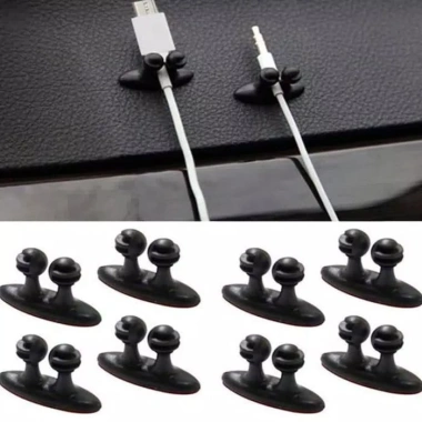 Set 10 Kẹp Giữ Dây Cáp Sạc và Tai Nghe HP - Dễ Gắn Bảng Điều Khiển Xe Hơi