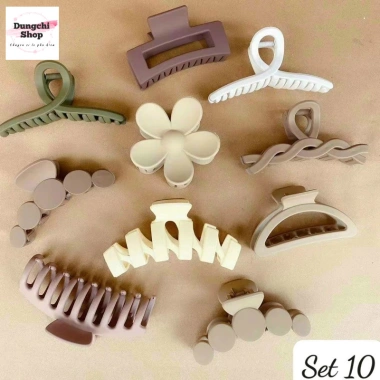 Set 10 kẹp tóc càng cua size to - Siêu bền, giữ tóc chắc, giảm giá 15.000₫