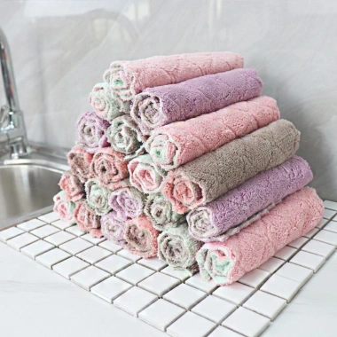 Set 10 khăn lau đa năng 2 mặt - Lau bếp, bát đĩa, yên xe máy, giá chỉ 14.900₫ 2