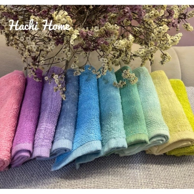 Set 10 khăn lau đa năng cotton 28x28cm 10 màu – Nhà hàng, khách sạn, trẻ em – Giá 46.749₫