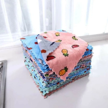 Set 10 khăn lau đa năng họa tiết KT 25x25 cm - Giá chỉ 20.000 VNĐ, siêu tiết kiệm