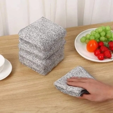 Set 10 khăn lau tay 2 mặt 2 chất liệu - Thấm hút nhanh, lau sạch bếp | Hằng Đồng Nát - Giá chỉ 21.000đ 5