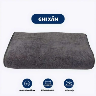 Set 10 Khăn Microfiber 30x50cm - Thấm hút tốt, độ bền cao, dùng rửa mặt, nail spa, rửa xe - Giá chỉ 38.900đ 2