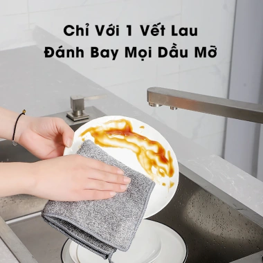 Set 10 Khăn Than Tre Lau Bếp Đa Năng - Siêu Thấm Hút, Giá Chỉ 6.500 VND