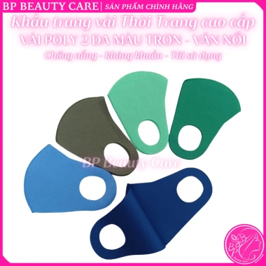 Set 10 khẩu trang vải poly Bản Trung siêu dày 60kg, cao cấp, chống nắng, chống bụi, tái sử dụng - 22.000₫ 6