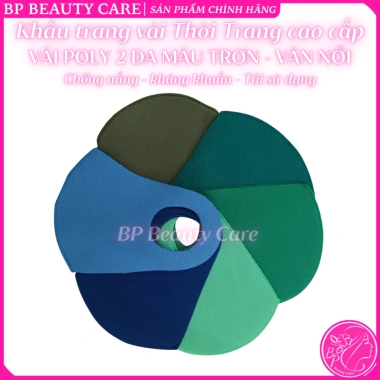 Set 10 khẩu trang vải poly Bản Trung siêu dày 60kg, cao cấp, chống nắng, chống bụi, tái sử dụng - 22.000₫ 7