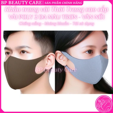Set 10 khẩu trang vải poly Bản Trung siêu dày 60kg, cao cấp, chống nắng, chống bụi, tái sử dụng - 22.000₫ 9