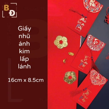 Set 10 Lì Xì Năm Mới Tết 2.026 Xuân Bính Ngọ - Bao Lì Xì Hỷ Đỏ Chữ Thư Pháp Phúc Tài Lộc Giá 19.800 VND 2