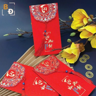 Set 10 Lì Xì Năm Mới Tết 2.026 Xuân Bính Ngọ - Bao Lì Xì Hỷ Đỏ Chữ Thư Pháp Phúc Tài Lộc Giá 19.800 VND 8