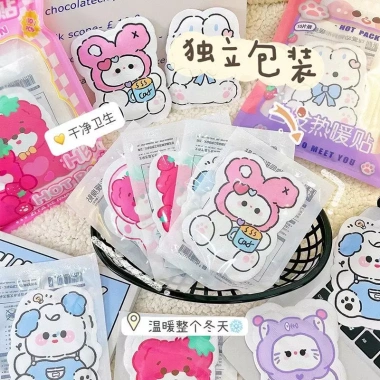 Sét 10 miếng dán giữ nhiệt HANACORN - Giảm đau bụng kinh, làm ấm cơ thể, túi đa năng, giá 39.000 VND