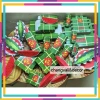 Set 10 mô hình bánh Chưng, bánh Tét, Dưa Hấu - Hộp giấy gấp trang trí Tết, 30.000₫