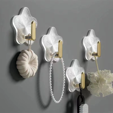 Set 10 móc acrylic treo tường ngôi sao vân sọc, tiện dụng, free ship 45.000₫